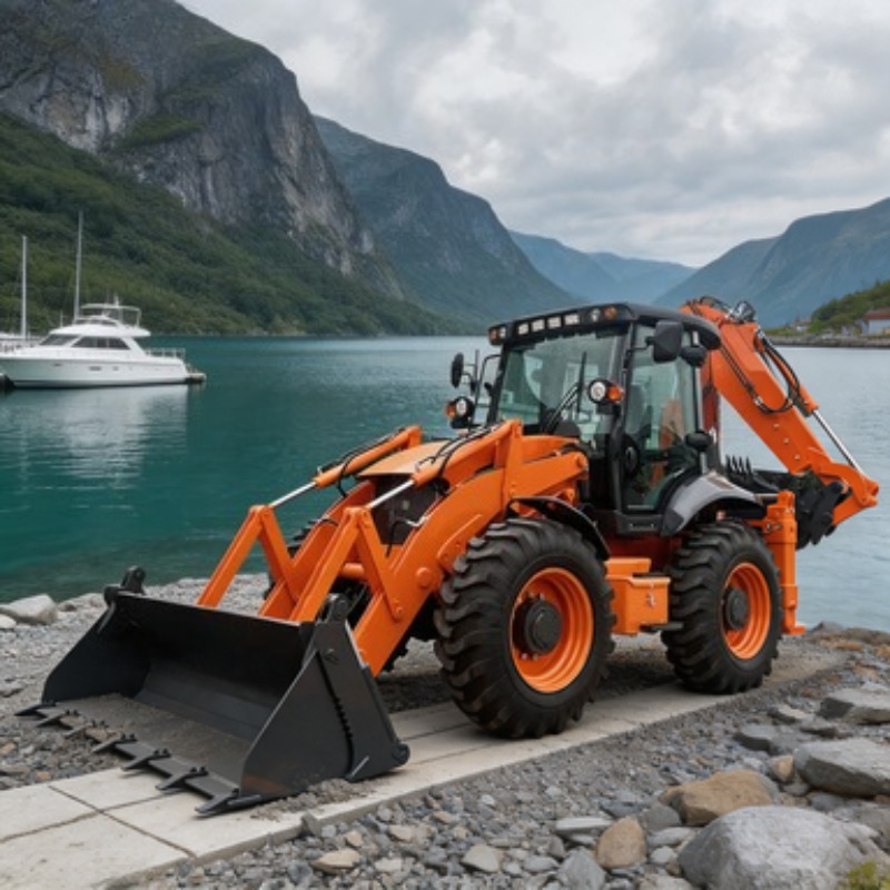 Tractor Backhoe - 4WD Digger Tractor Backhoe Loader 3