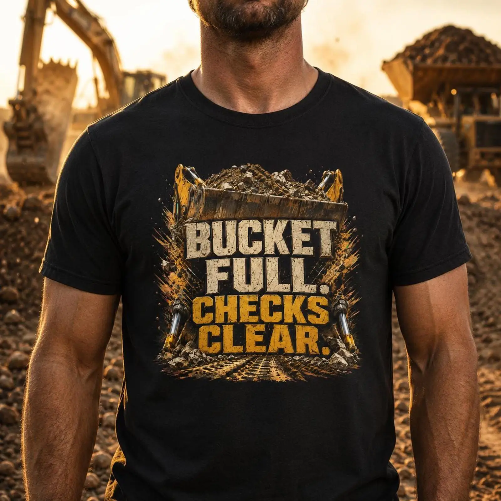 Heavy Equipment Operations - Bucket Full Checks Clear Excavator T