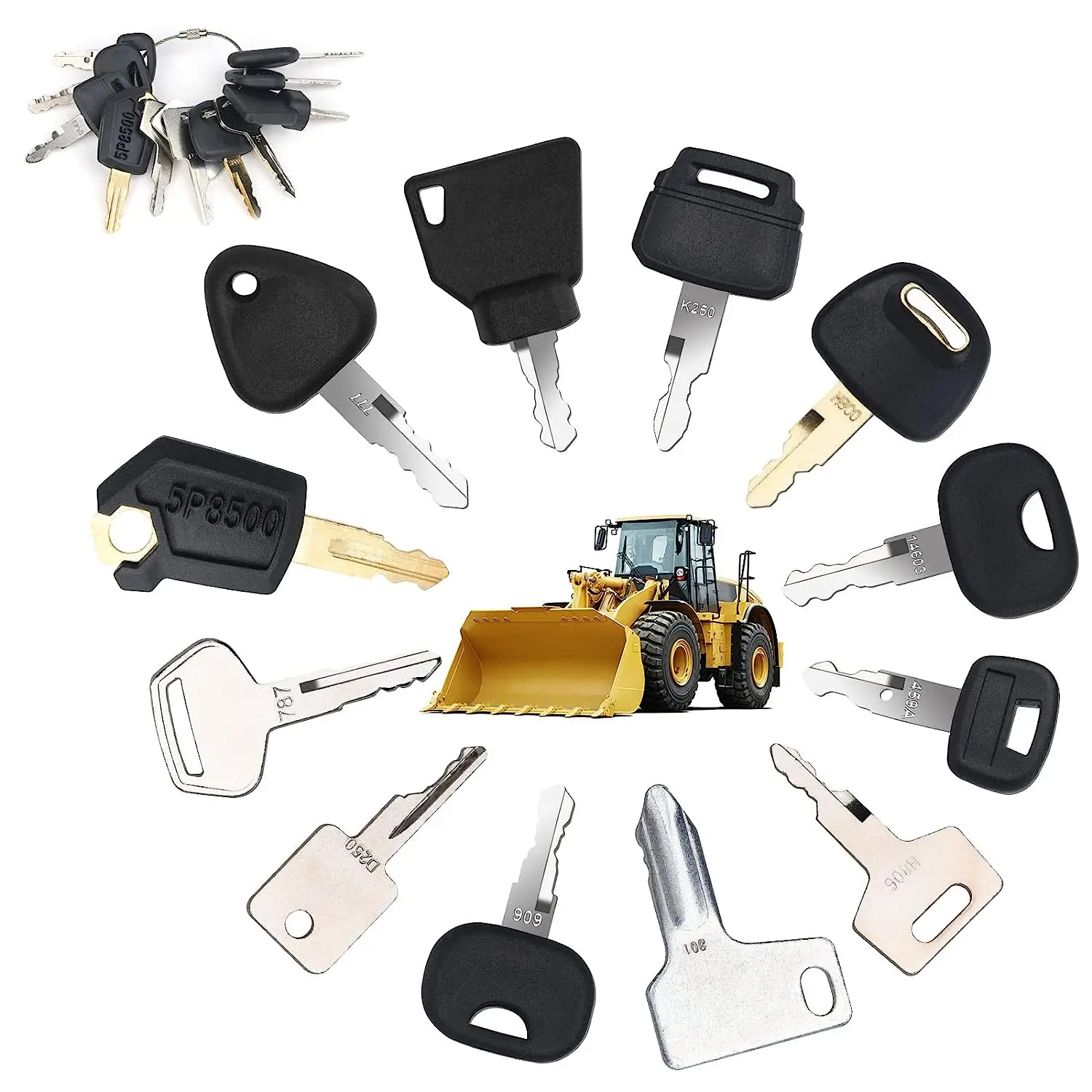 Heavy Equipment Bobcat - 12 Keys Heavy Equipment Construction Ignition