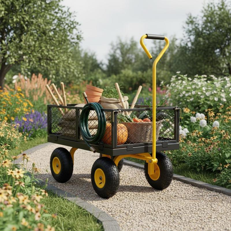Steel Garden Cart 900 Lbs For  - Heavy Equipment Yard recension och pris