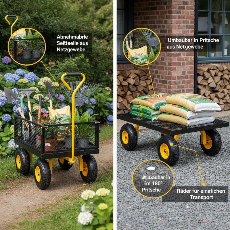 Steel Garden Cart 900 Lbs For  - Heavy Equipment Yard recension och pris