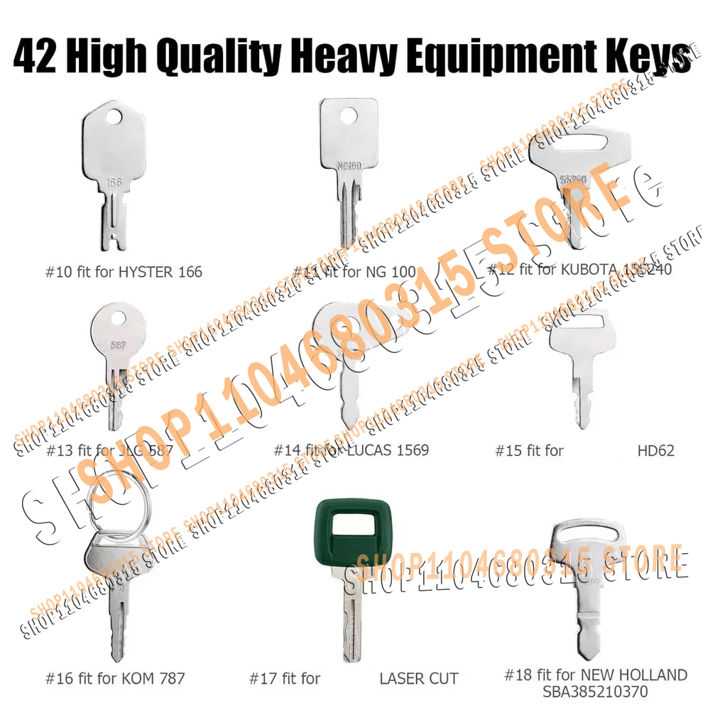 42pcs New Keys Heavy Equipment - Heavy Equipment Bobcat recension och pris