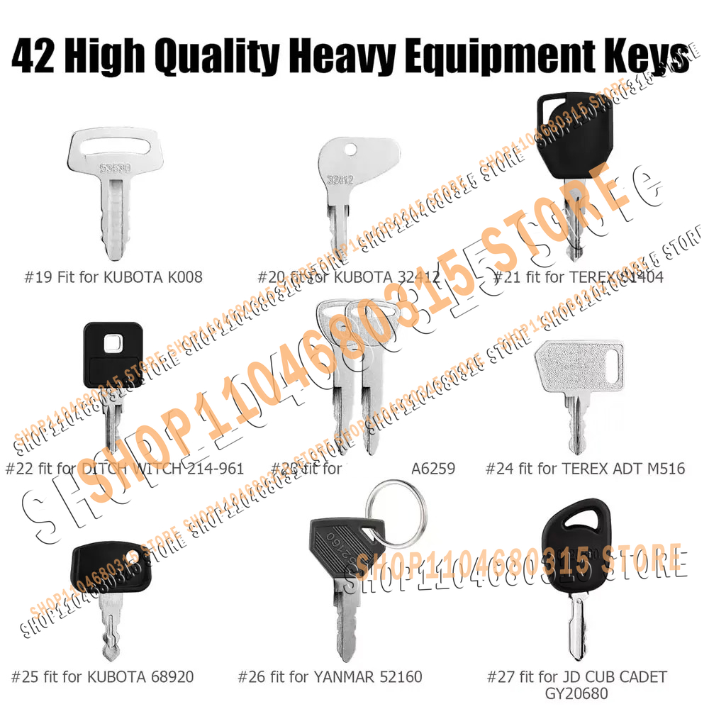 42pcs New Keys Heavy Equipment - Heavy Equipment Bobcat recension och pris