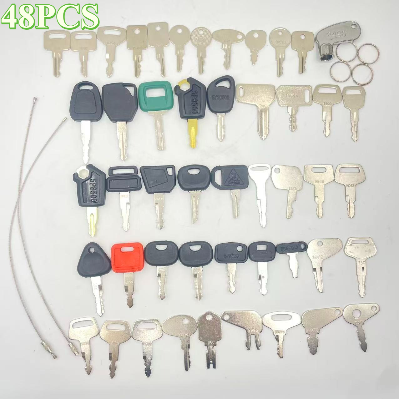 48PCS Heavy Equipment Keys Set - Heavy Equipment Bobcat recension och pris