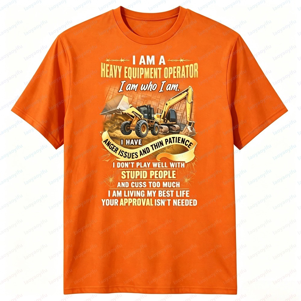 Men Summer Short Sleeve Fashio - Heavy Equipment Operations recension och pris