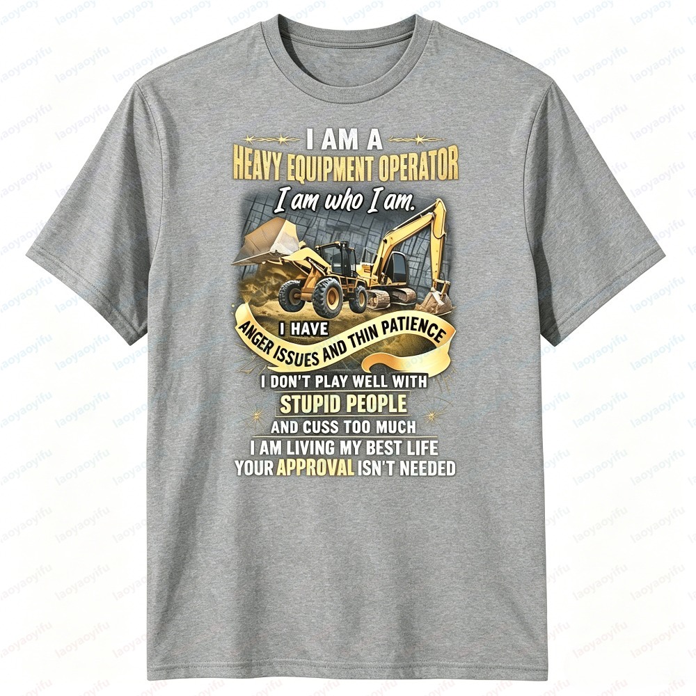 Men Summer Short Sleeve Fashio - Heavy Equipment Operations recension och pris