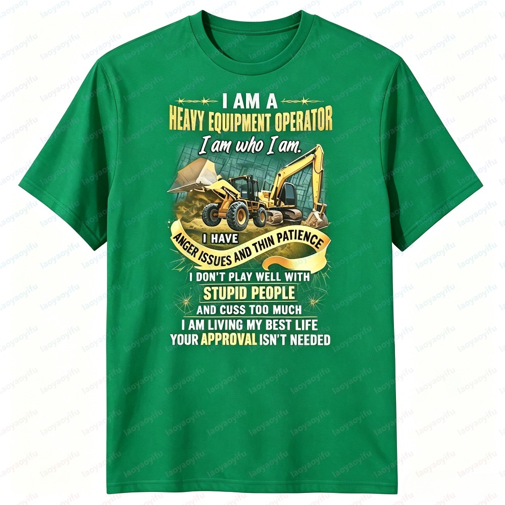 Men Summer Short Sleeve Fashio - Heavy Equipment Operations recension och pris