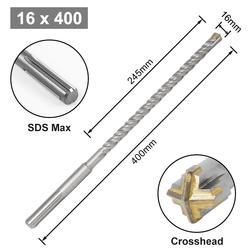 JGZUI SDS Max Cross Tip Hammer - Concrete Breaker Demolition recension och pris