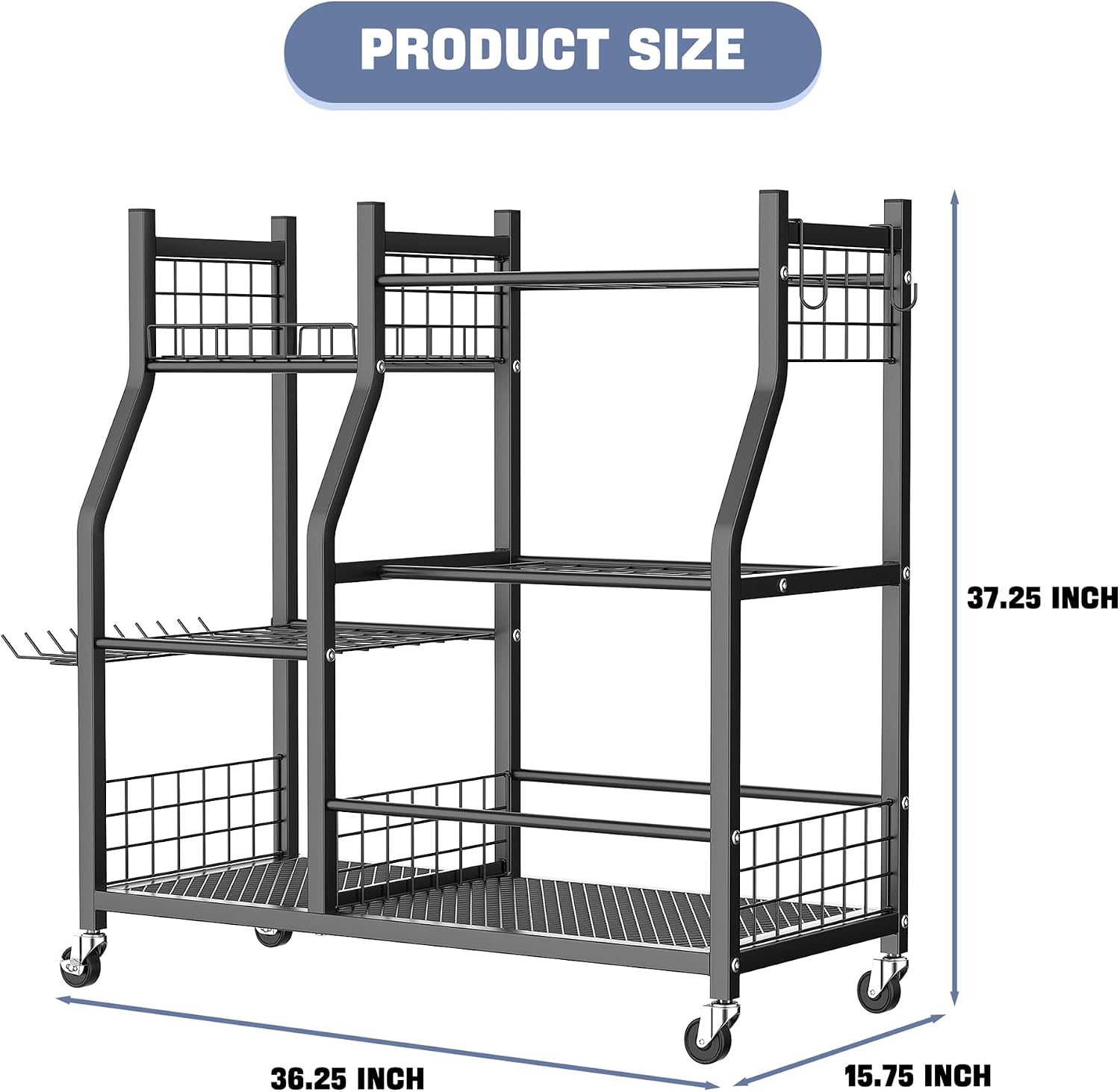 Garden Tool Organizer Rack Wit - Heavy Equipment Yard recension och pris