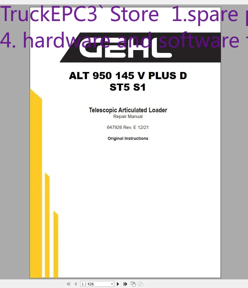 TruckEPC3 GEHL Machinery Heavy - Heavy Equipment Pdf recension och pris