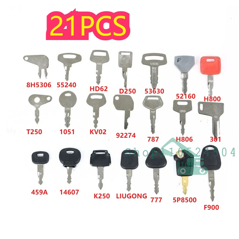 28/21/12Pcs Master Ignition Ke - Heavy Equipment Keys Master Set recension och pris