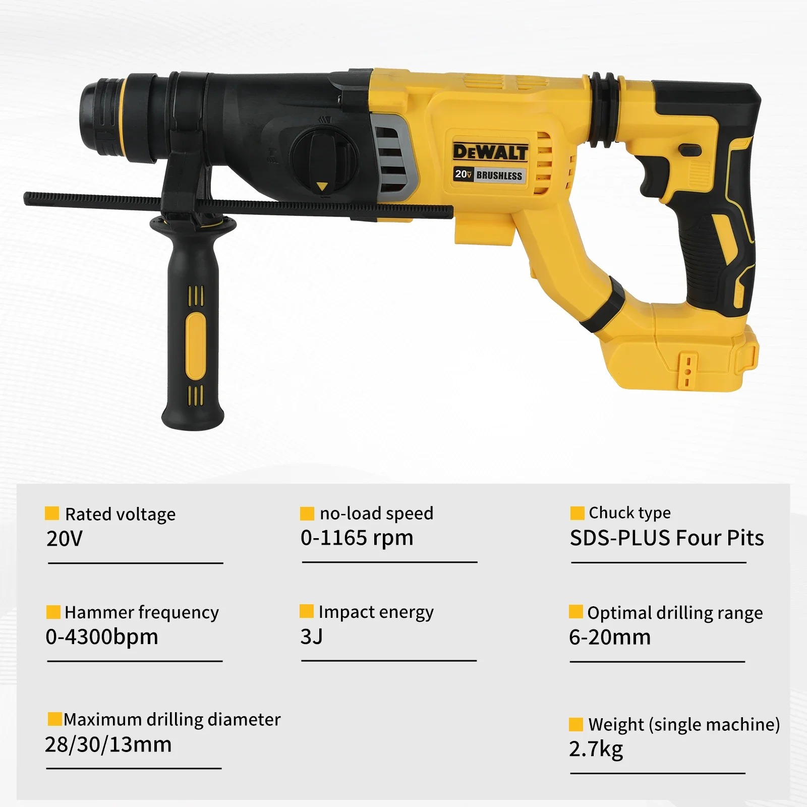 Hot Sale DEWALT 20V Brushless  - Concrete Breaker Demolition recension och pris