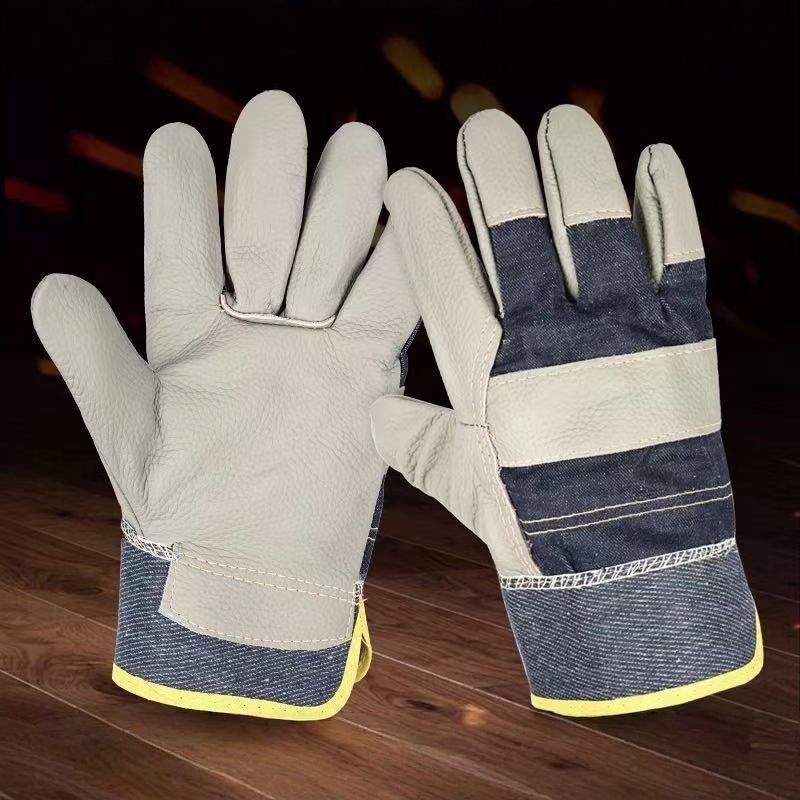 1 Pair Cowhide Denim Gloves Th - Heavy Equipment Yard recension och pris