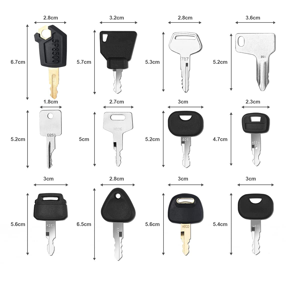 12Pcs Heavy Equipment Construc - Heavy Equipment Keys Master Set recension och pris