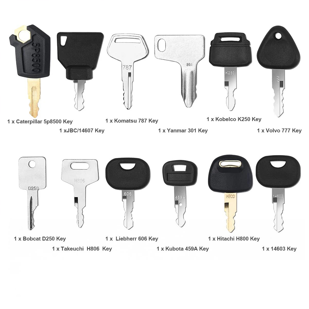 12Pcs Heavy Equipment Construc - Heavy Equipment Keys Master Set recension och pris