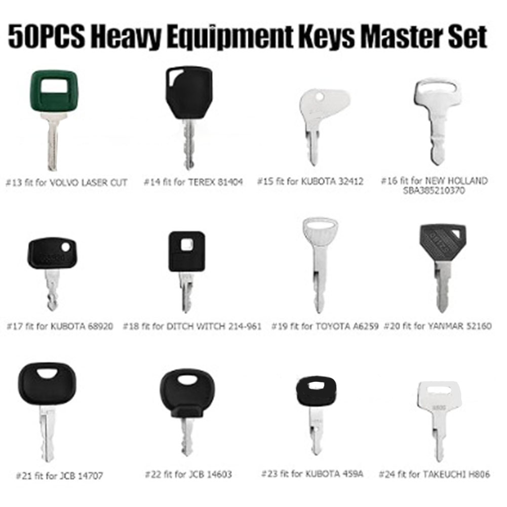 50pcs Heavy Equipment Keys Mas - Heavy Equipment Keys Master Set recension och pris